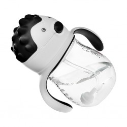 Akuku Kouzelná láhev s brčkem a závažím 9m+ 250ml šedý