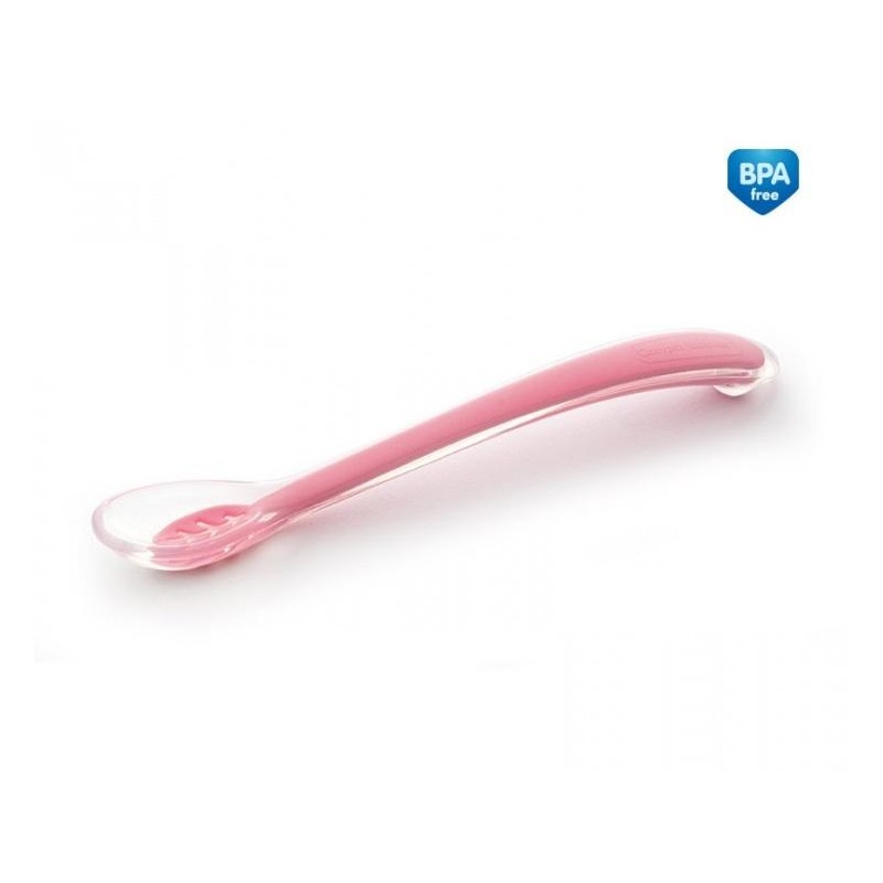 Canpol babies Silikonová lžička růžová