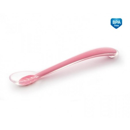 Canpol babies Silikonová lžička růžová